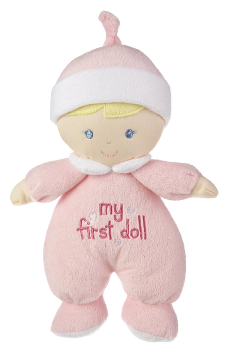 Ganz My First Doll Soft Plush Doll with Blonde Hair and Pink Outfit - I Rattle! - Image 1
